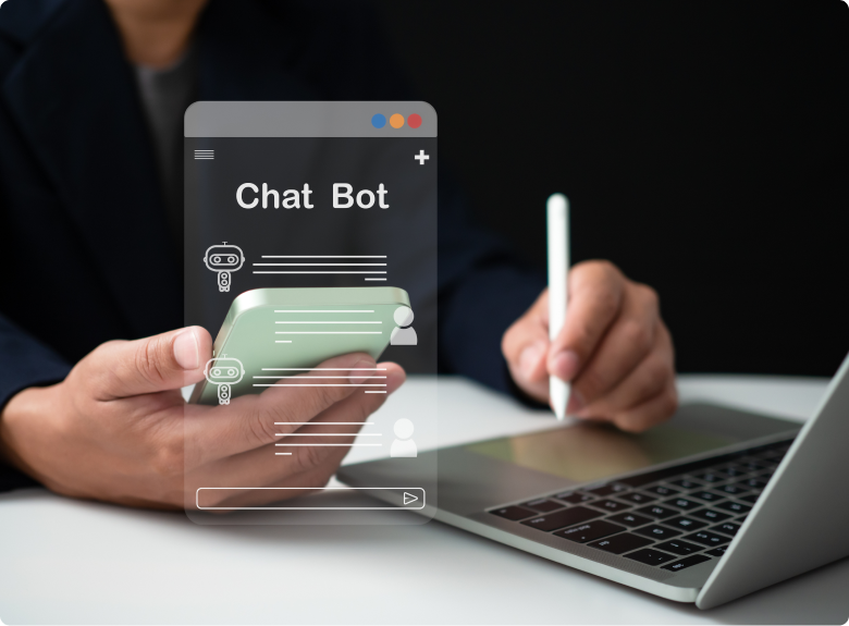 Chatbot on screen